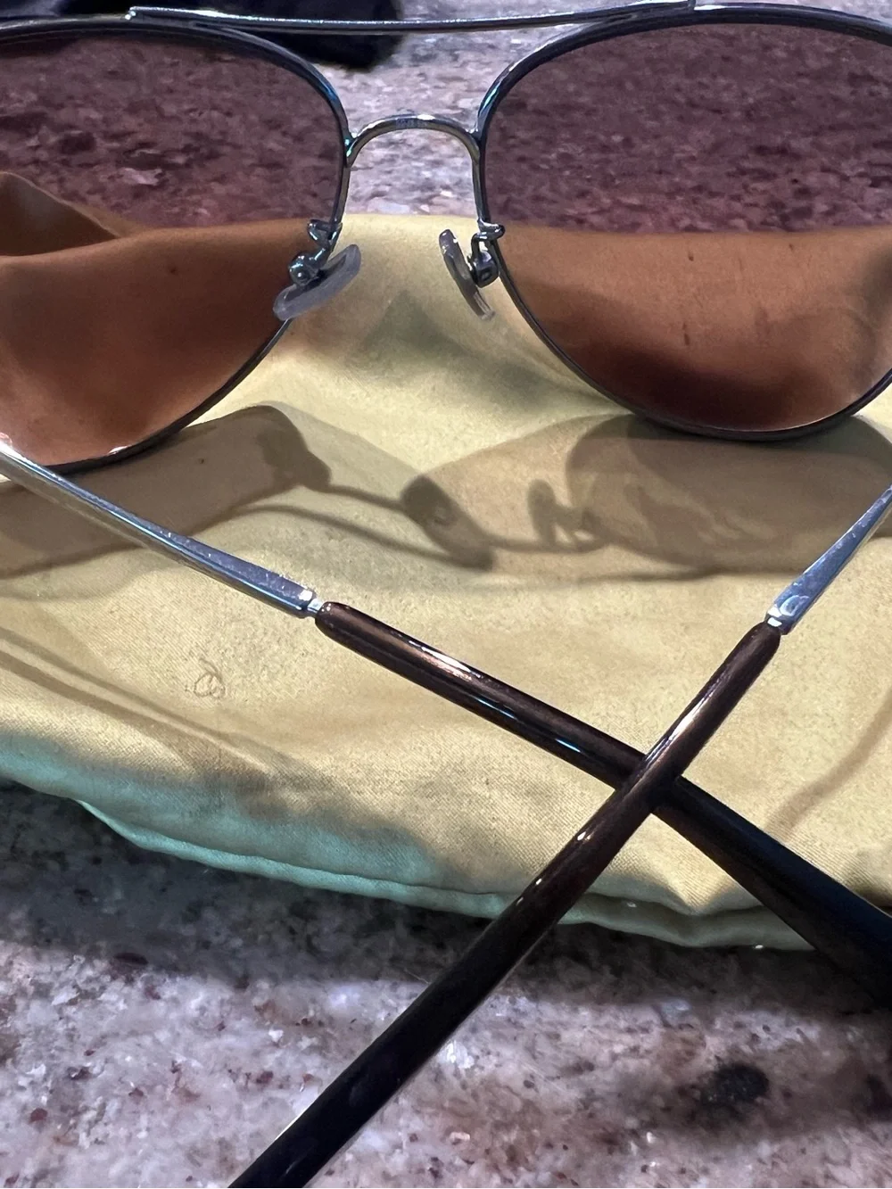 Coach Aviator Sunglasses with Brown Gradient Lenses